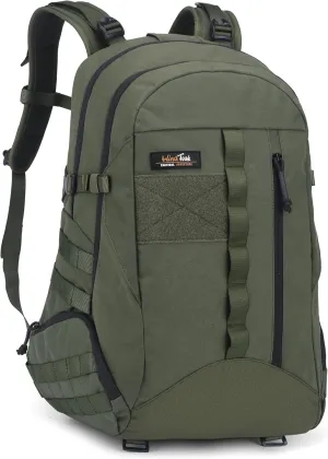 WindTook 40L Military Tactical Backpack for Men and Women,Molle Hiking daypacks Assault Pack 3 Day Bug Out Bag for Camping Travel Army Hunting Gym Rucksack Survival (Green)