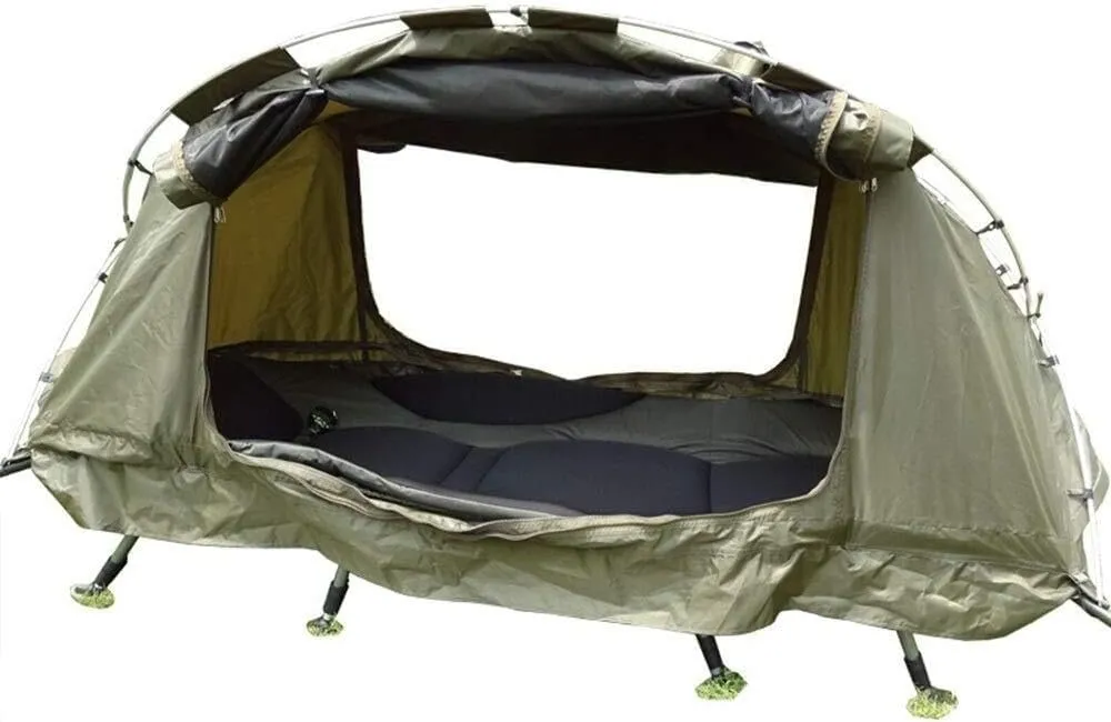 Winter Camping Tent Cot, 4 Season Off Ground Tent with Anti-Storm Design, Waterproof and Foldable for 1 Person, Ideal for Winter Fishing, Hiking, Camping, and Travel