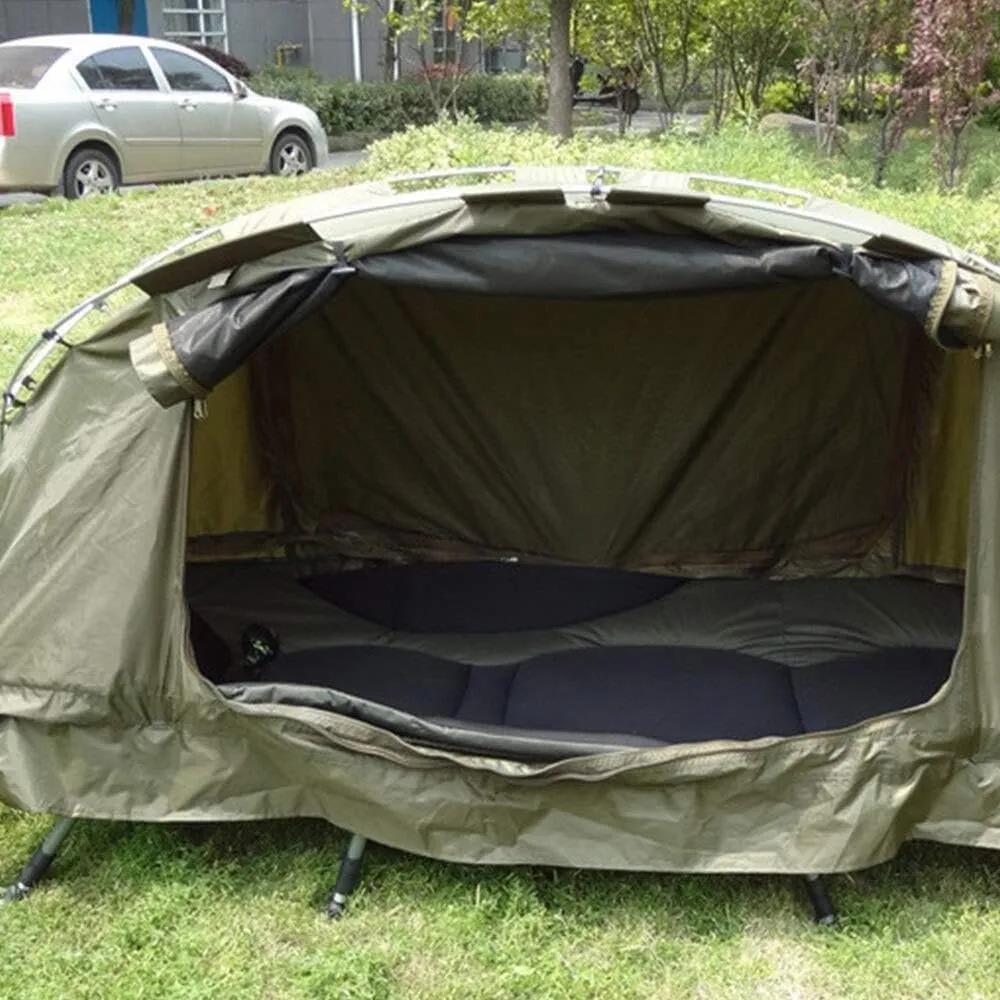 Winter Camping Tent Cot, 4 Season Off Ground Tent with Anti-Storm Design, Waterproof and Foldable for 1 Person, Ideal for Winter Fishing, Hiking, Camping, and Travel