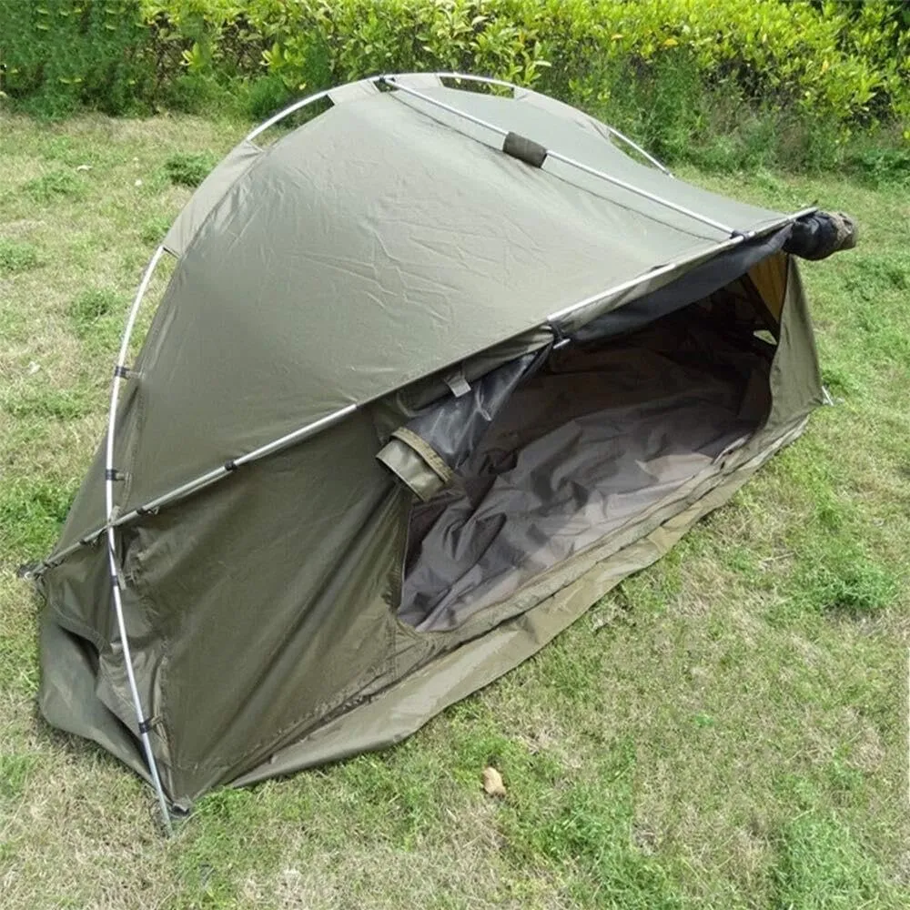 Winter Camping Tent Cot, 4 Season Off Ground Tent with Anti-Storm Design, Waterproof and Foldable for 1 Person, Ideal for Winter Fishing, Hiking, Camping, and Travel