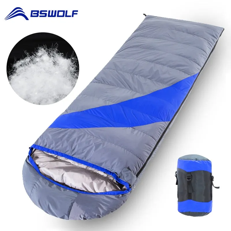 Winter Waterproof BSWolf Soft Nylon Sleeping Duck Envelope Bag For Ultralight Easy-to-install Outdoor Down Impeccable Camping Bag Sleeping Adult