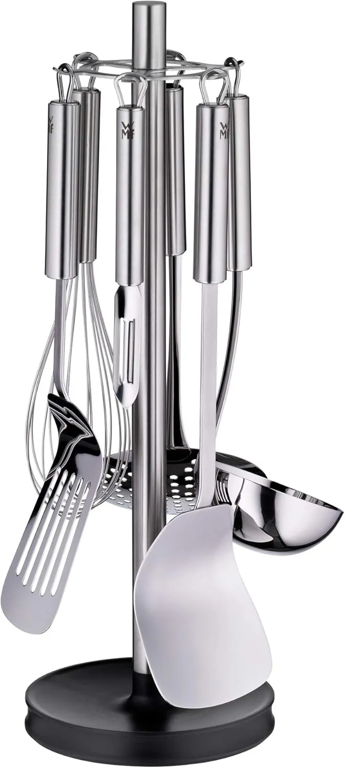 WMF Kitchen Tool Set 7-Piece Plus Cromargan Stainless Steel Silicone Partly Matt