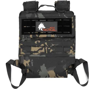WOLF TACTICAL MultiCam Weighted Backpack Rucking Backpack for Weight Plates Rucksack for Running Walking Strength Training