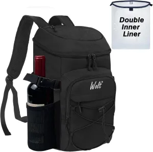 WOLT Cooler Backpack,24 Cans Insulated Backpack Cooler Leakproof,Lightweight Soft Cooler Bag,Camping Cooler,Large Capacity Beach Cooler,Waterproof Travel Cooler Lunch Backpack for Hiking