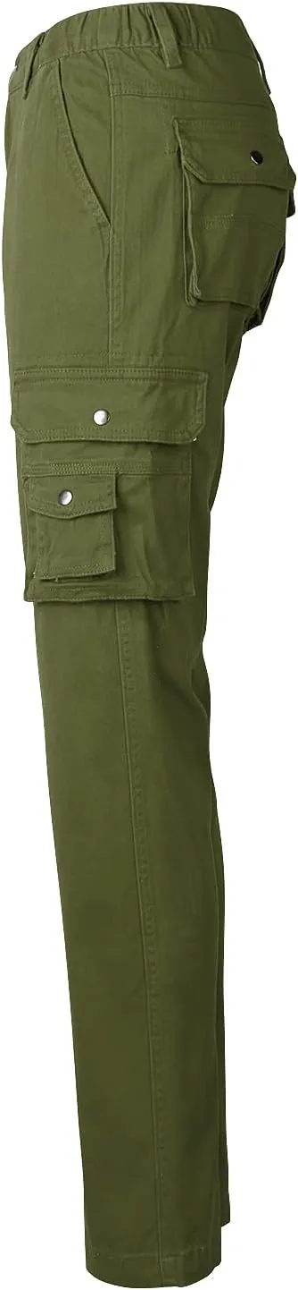 Womens Cargo Pants with Pockets Outdoor Casual Ripstop Camo Tactical Combat Work Pants