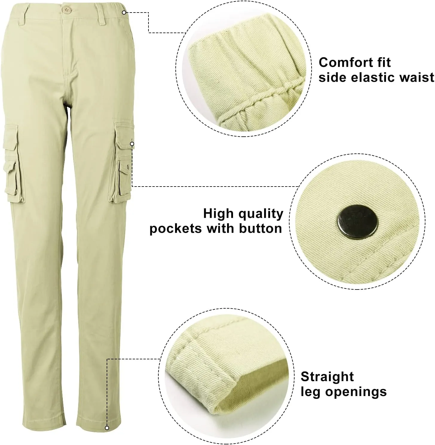 Womens Cargo Pants with Pockets Outdoor Casual Ripstop Camo Tactical Combat Work Pants