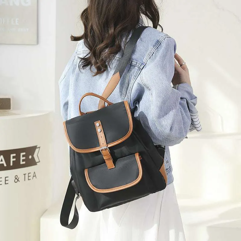 Women's Simple Lightweight Multifunctional Oxford Cloth Travel Anti-theft Backpack