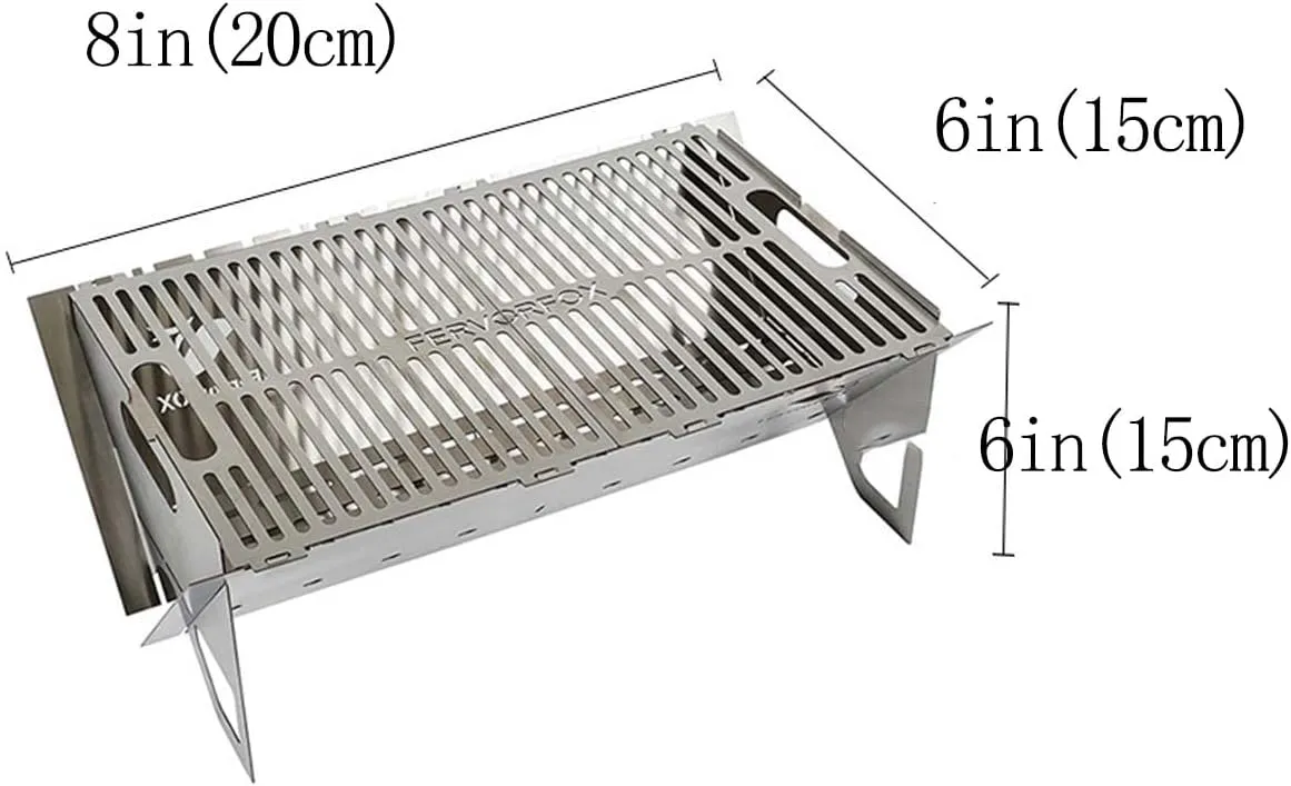 Wood Burning Stove Compact & Collapsible Camping Stove,Stainless Steel Wood Burning Stove Foldable Backpacking Stove for Ourdoor, Cooking, BBQ, RV, Survival