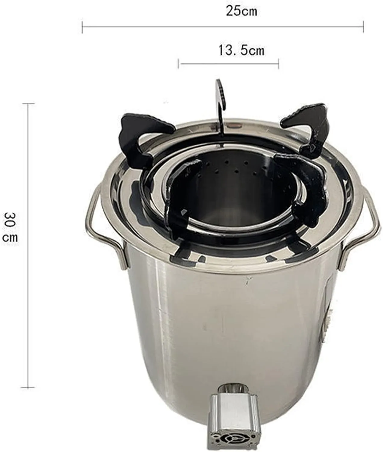 Wood Burning Stove Premium Camping Stove with USB Blower for Backpacking, Hiking, RV and Survival - Barrel Stove Kit with Silicone Handles