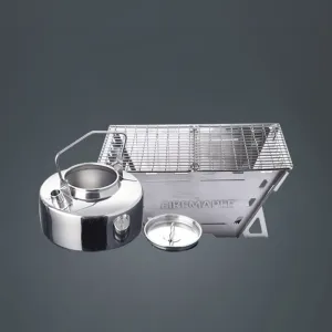 Wood Stove & Stainless Steel Pot Set