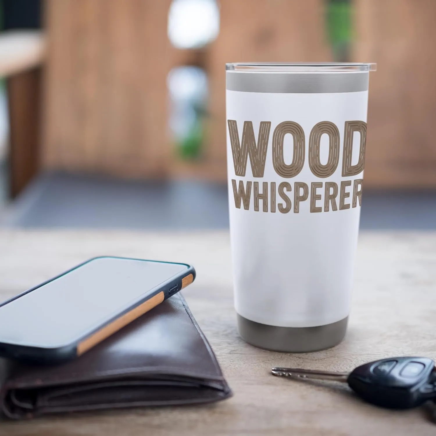 Wood Whisperer Woodworker Wood Carving Woodworking Stainless Steel Insulated Tumbler