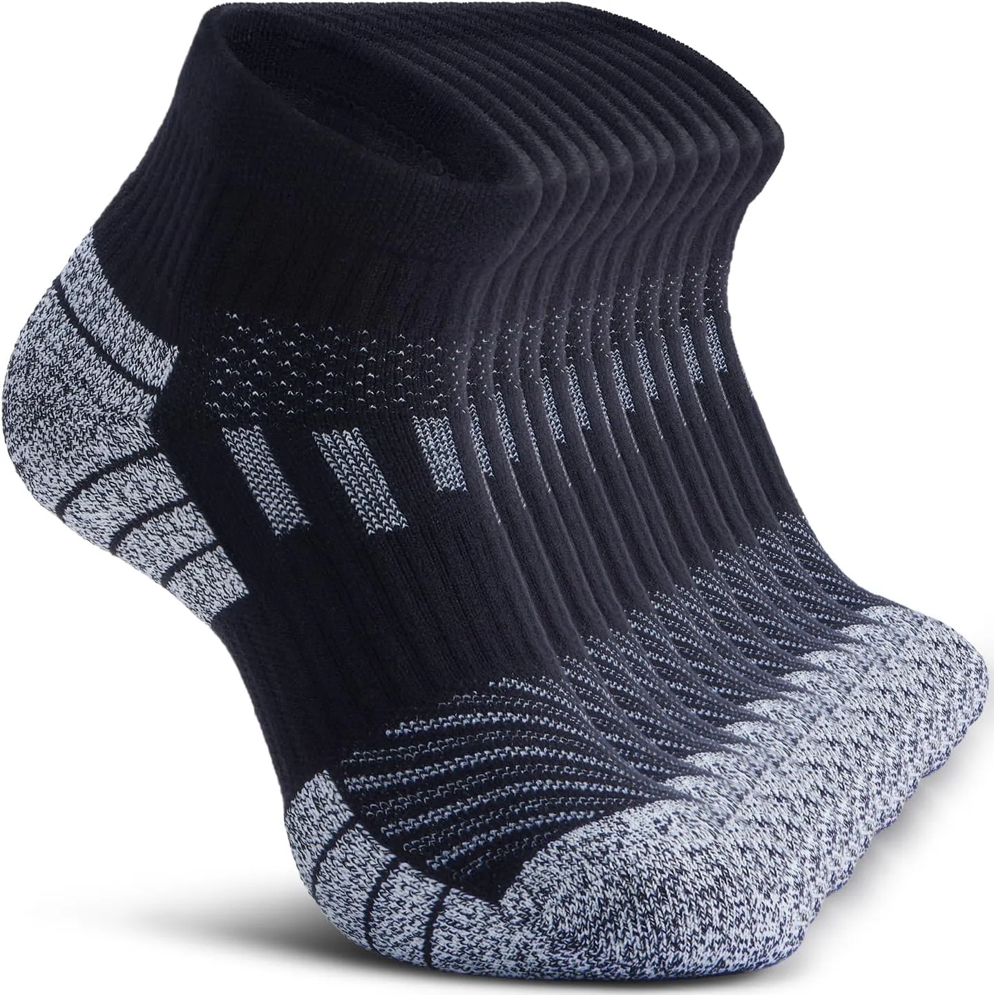 Wool Compression Ankle Socks - Cozy Cushioned Hiking Running for Men Women - Thick Warm Durable