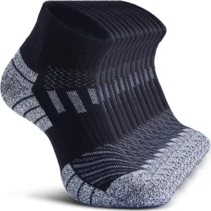 Wool Compression Ankle Socks - Cozy Cushioned Hiking Running for Men Women - Thick Warm Durable