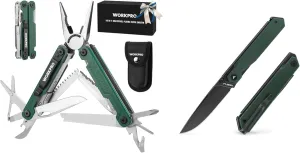 WORKPRO 18-in-1 Multi Tool Pliers and FLISSA Pocket Knife