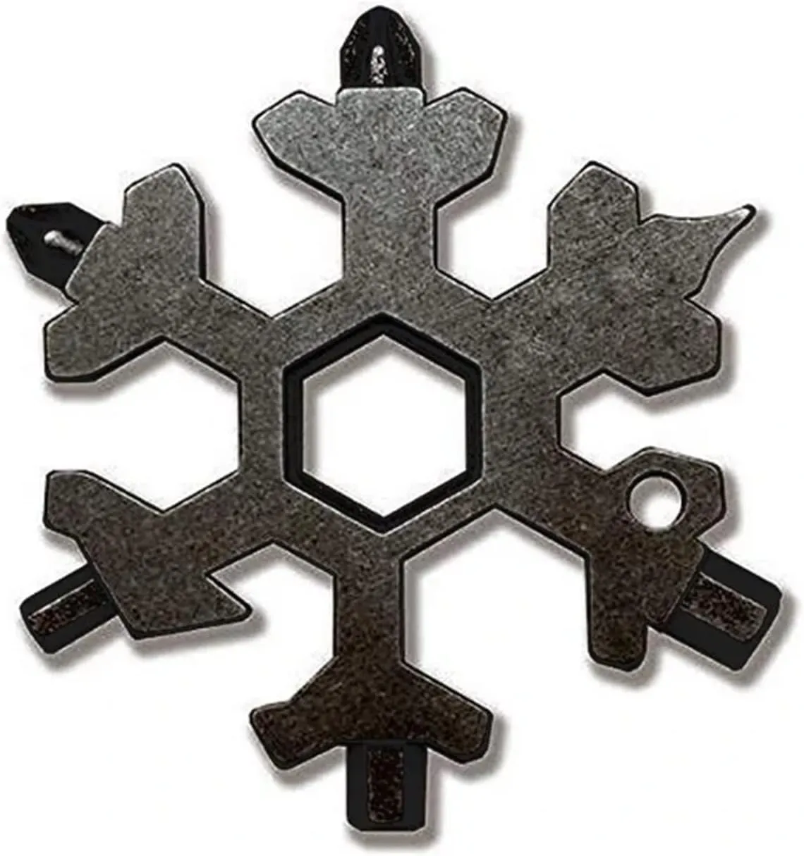 Wrench, Adjustable Wrench - Snowflake Multi-Tool 18-in-1 Multitool Stainless Steel Bicycle Multifunction Tool Keychain Bottle Opener Ring Wrench Hex Wrench for Outdoor Travel Camping Adventure Daily T