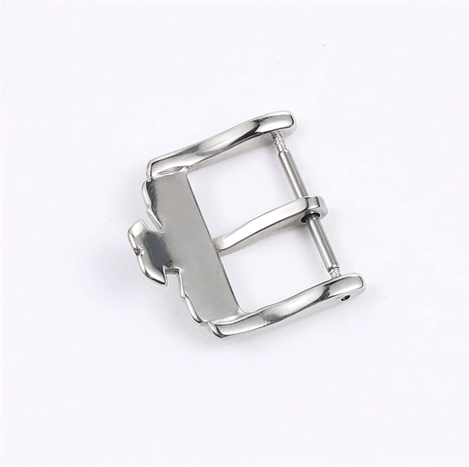Wscebck Classic 18mm Silver Gold Rosegold Pin Stainless Steel Deployment Clasp Folding Buckle for Jaeger-lecoultre Watchband (Color : Silver, Size : 18mm)