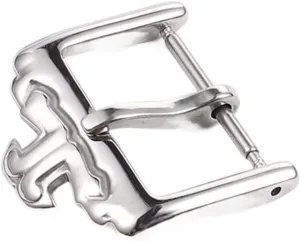 Wscebck Classic 18mm Silver Gold Rosegold Pin Stainless Steel Deployment Clasp Folding Buckle for Jaeger-lecoultre Watchband (Color : Silver, Size : 18mm)
