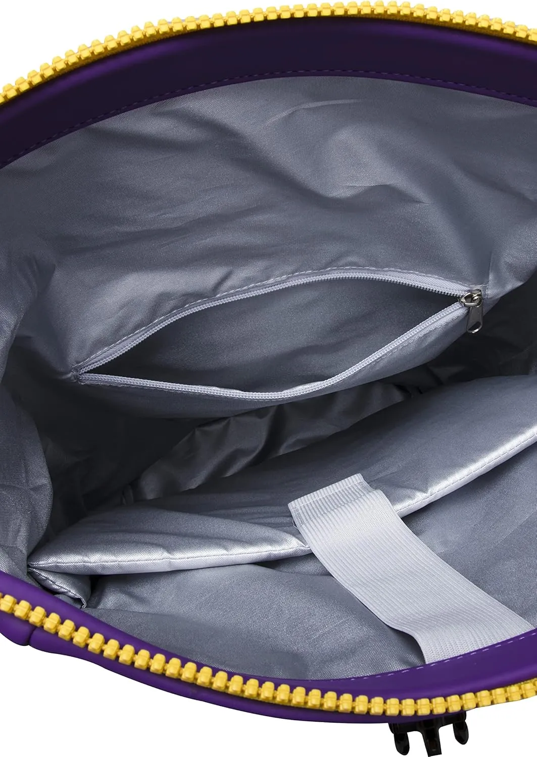 X RAY Roll Top Laptop Backpack for Men Women, PU Leather Expandable Roll Up Backpack Capacity Adjustable 22L & Fits 15.6" Laptop, Purple/Yellow