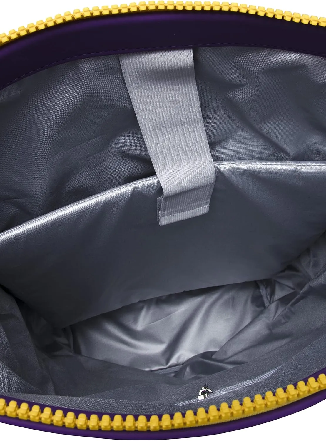 X RAY Roll Top Laptop Backpack for Men Women, PU Leather Expandable Roll Up Backpack Capacity Adjustable 22L & Fits 15.6" Laptop, Purple/Yellow