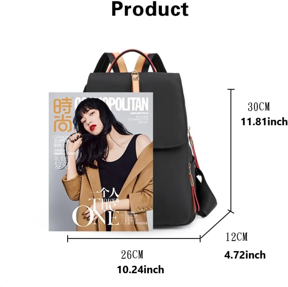 YANAER Small Backpack for Women Mini Backpack Lightweight Casual Daypack Backpack for Travel Handbag Nylon Bookbag Navy