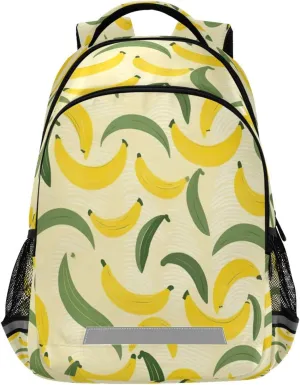 Yellow Bananas Design Waterproof Backpack - Casual Outdoor Sports Daypack with Ergonomic Shoulder Straps#260