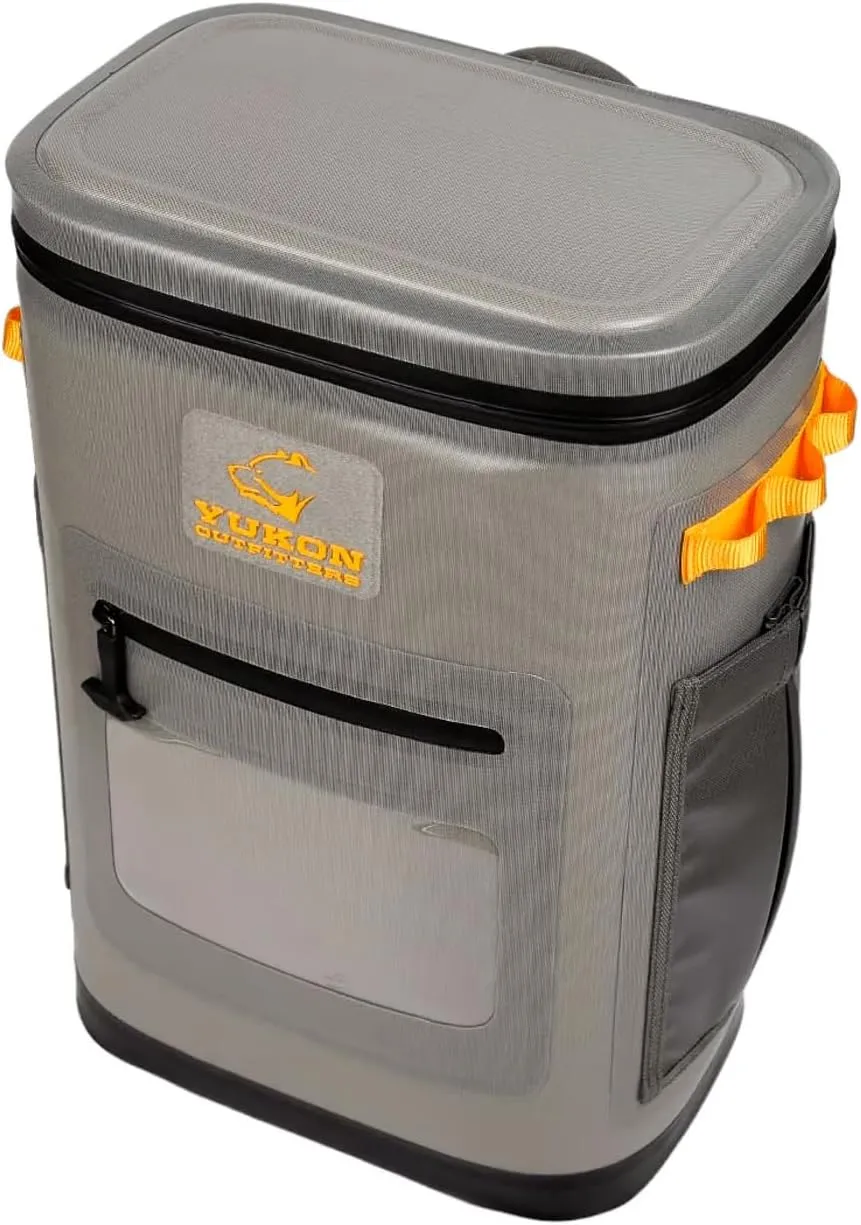 Yukon Outfitters Hatchie Backpack Cooler, 54-Liter Durable Insulated Cargo-Ready Outdoor Hiking Watersports Meals & Beverages Daypack Cooler w/Airtight Zippers, Padded Straps & Carry Handle