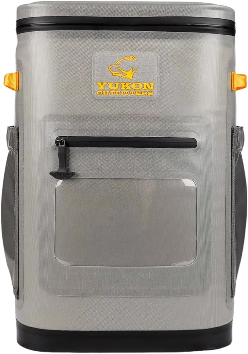 Yukon Outfitters Hatchie Backpack Cooler, 54-Liter Durable Insulated Cargo-Ready Outdoor Hiking Watersports Meals & Beverages Daypack Cooler w/Airtight Zippers, Padded Straps & Carry Handle