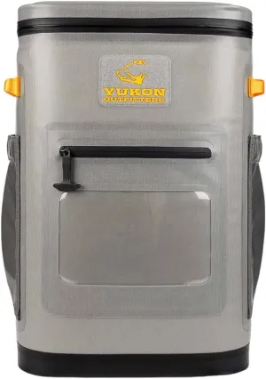 Yukon Outfitters Hatchie Backpack Cooler, 54-Liter Durable Insulated Cargo-Ready Outdoor Hiking Watersports Meals & Beverages Daypack Cooler w/Airtight Zippers, Padded Straps & Carry Handle