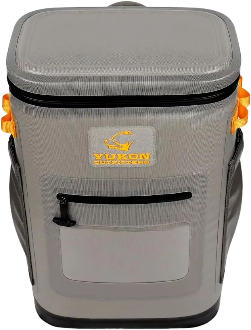 Yukon Outfitters Hatchie Backpack Cooler, 54-Liter Durable Insulated Cargo-Ready Outdoor Hiking Watersports Meals & Beverages Daypack Cooler w/Airtight Zippers, Padded Straps & Carry Handle