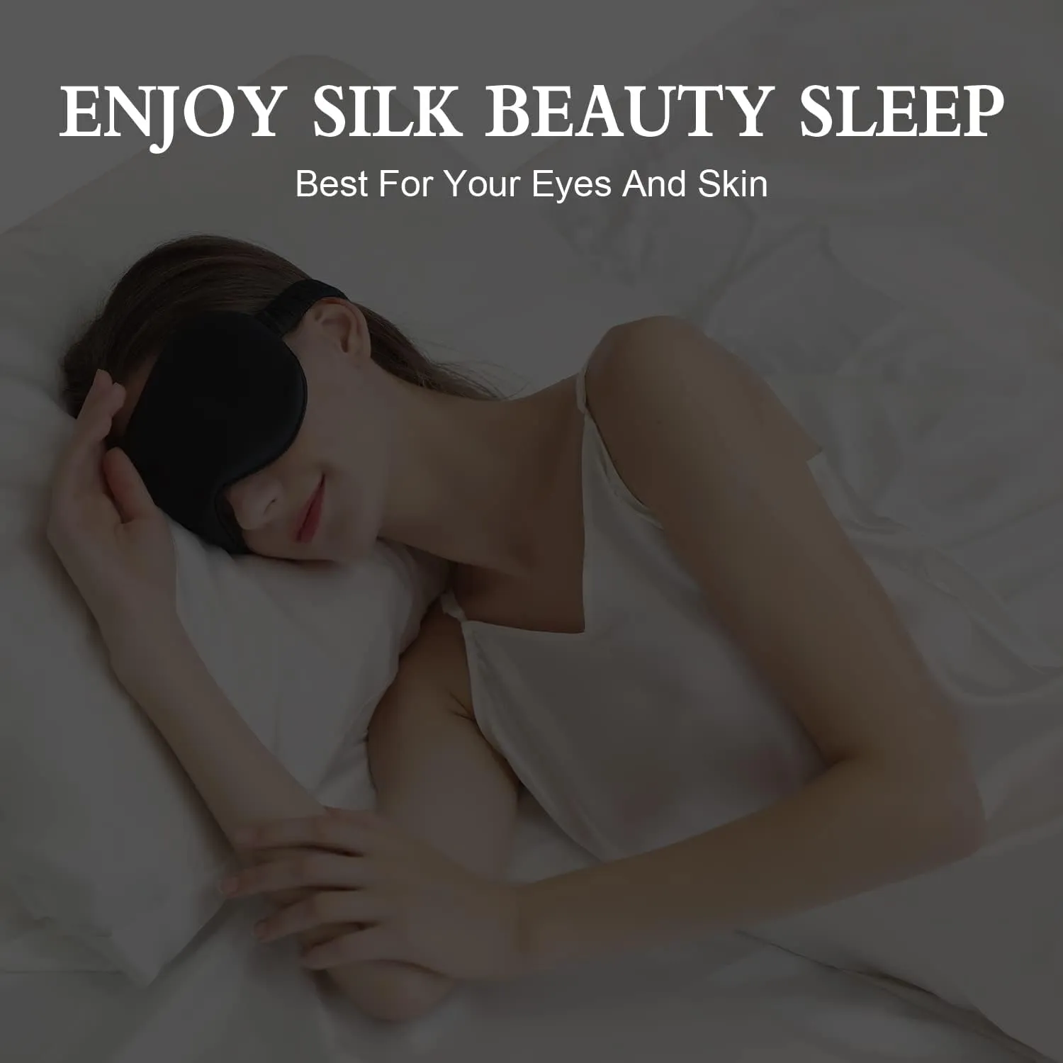 ZIMASILK Adjustable 22 Momme 100% Pure Mulberry Silk Sleep Mask, 3D Contoured Cup Eye Mask for Sleeping, Super Soft Breathable Blindfold, Perfect Blocks Light for Sleeping. (Sky Blue)