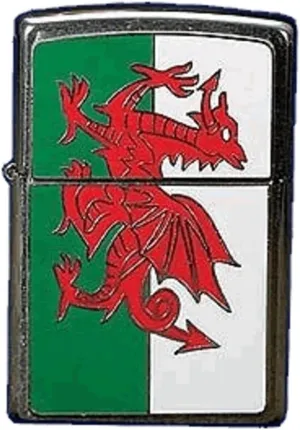 Zippo Windproof Lighter - Wales Flag - Brushed Chrome, Emblem - Refillable for Lifetime Use - Adjustable Flame - Gift Box - Metal Construction - Made in USA