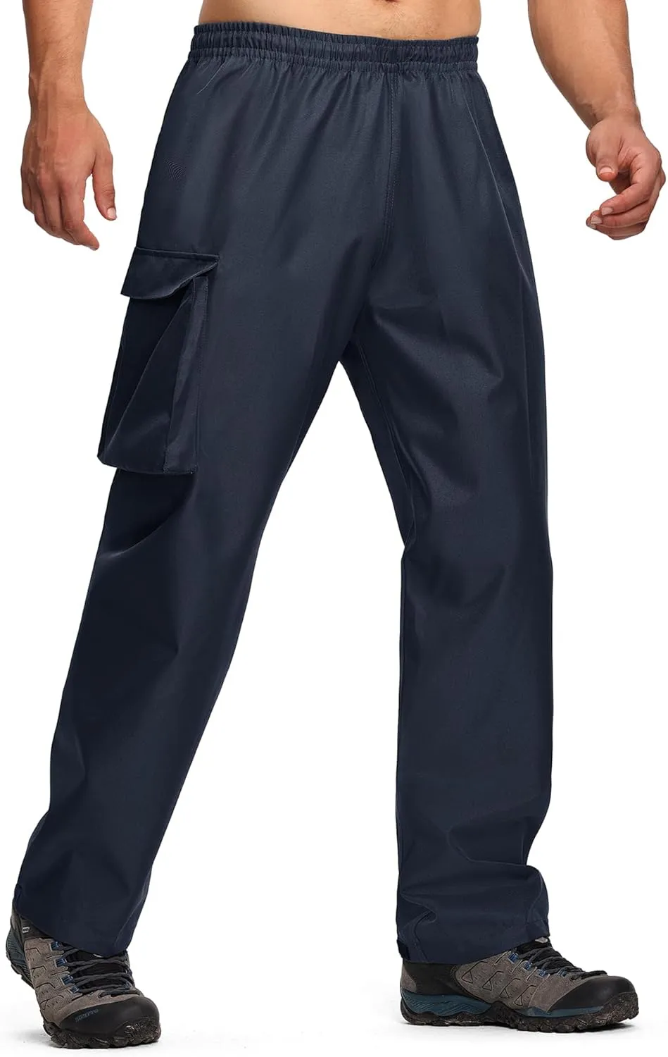 ZITY Men's Rain Over Pants Waterproof Heavy Duty Thick Hiking Pants Golf Pants with Lightweight Packable Bag