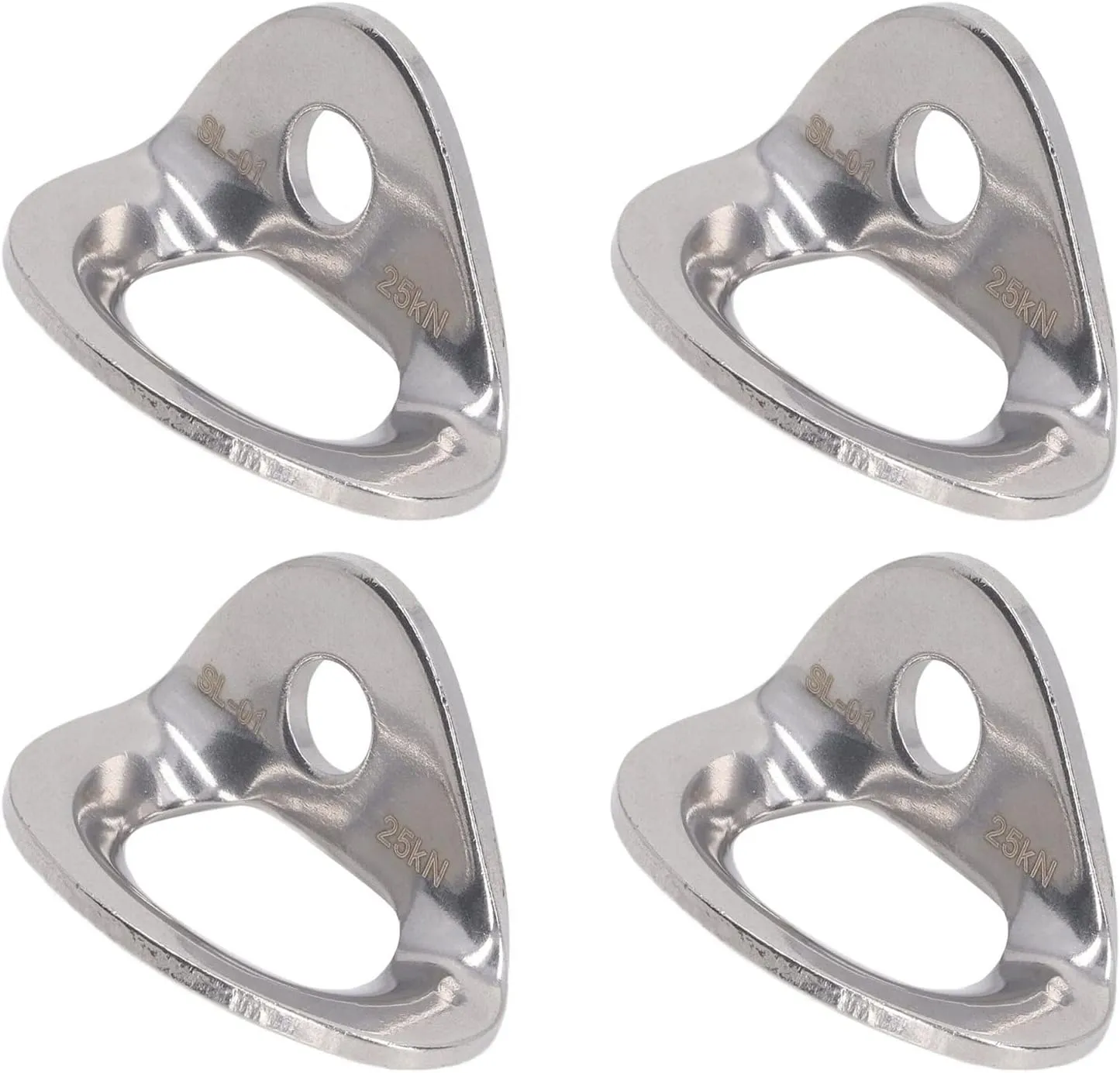 ZJchao Climbing Wall Holds, Climbing Hanger Anchors Stainless Steel with 10Pcs for Cave Exploration Engineering