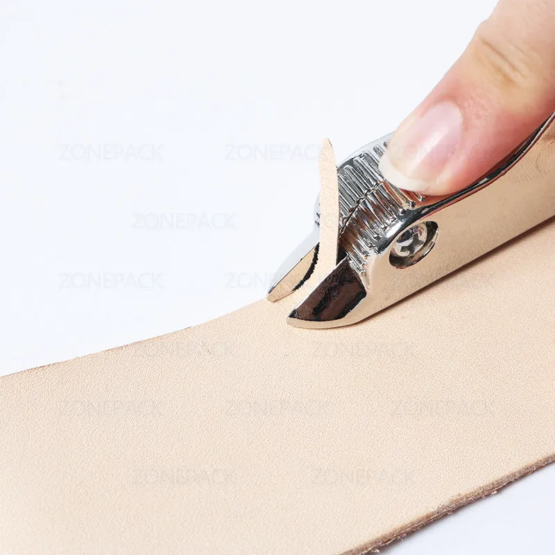 ZONESUN Manual Multi-functional Adjustable Stainless Steel DIY Leather Craft Tool V-type Groover Trenching Machine