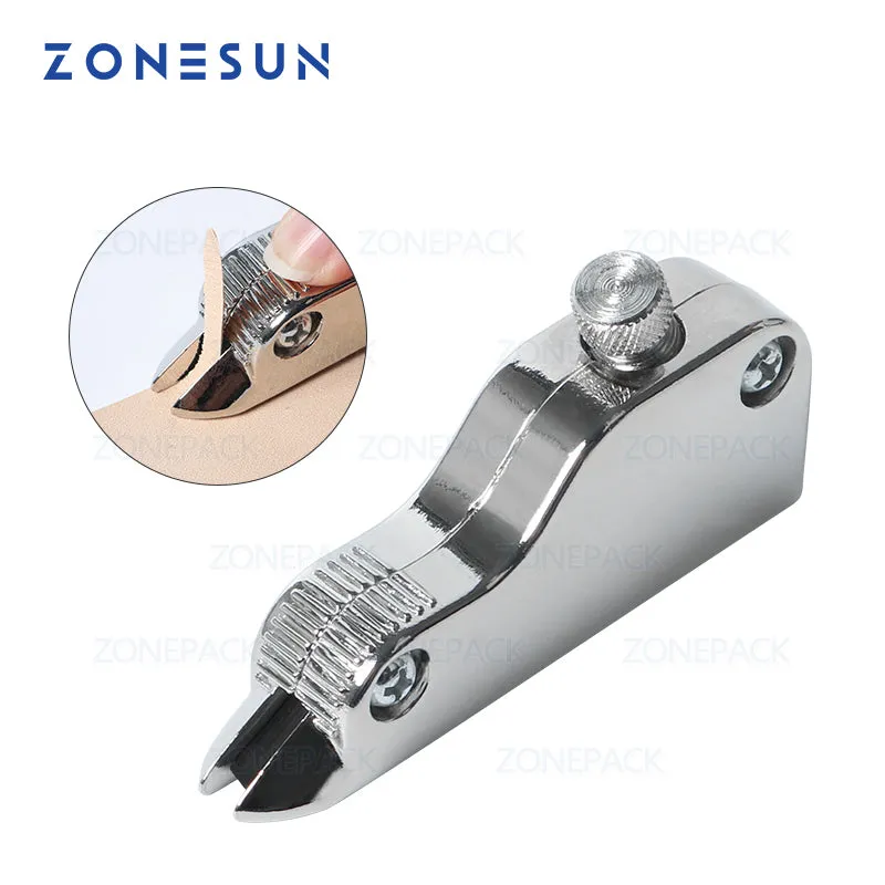 ZONESUN Manual Multi-functional Adjustable Stainless Steel DIY Leather Craft Tool V-type Groover Trenching Machine
