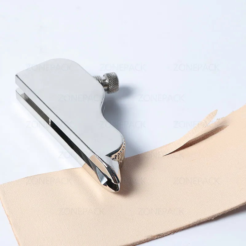 ZONESUN Manual Multi-functional Adjustable Stainless Steel DIY Leather Craft Tool V-type Groover Trenching Machine